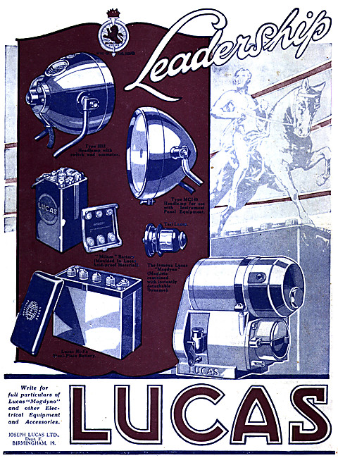 Lucas Motor Cycle Electrical Equipment                           