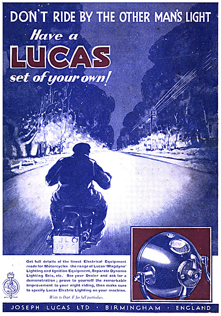 Lucas Motor Cycle Batteries & Electrical Equipment               