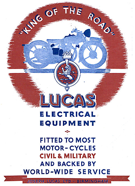 Lucas Motor Cycle Electrical Equipment                           