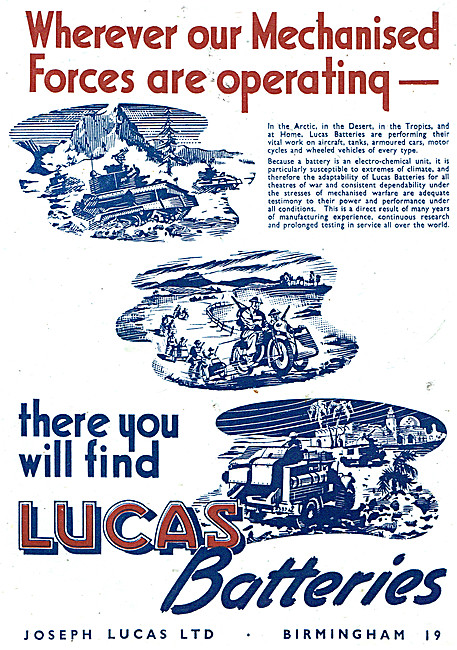 Lucas Motor Cycle Batteries In WW2                               