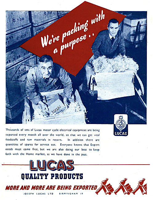 Lucas Motorcycle Electrical Accessories 1949                     