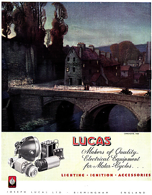 Lucas Motor Cycle Lighting & Ignition Products 1950 Advert       