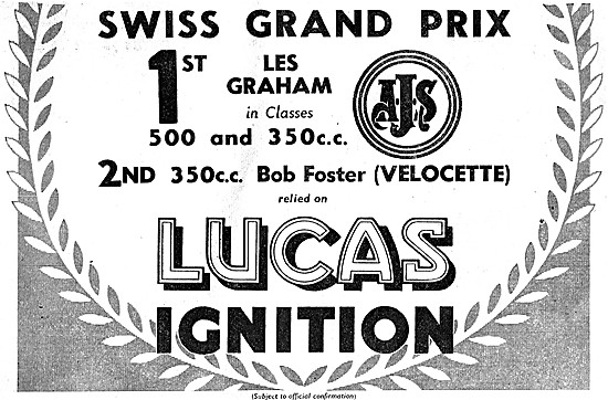 Lucas Motor Cycle Ignition Products                              