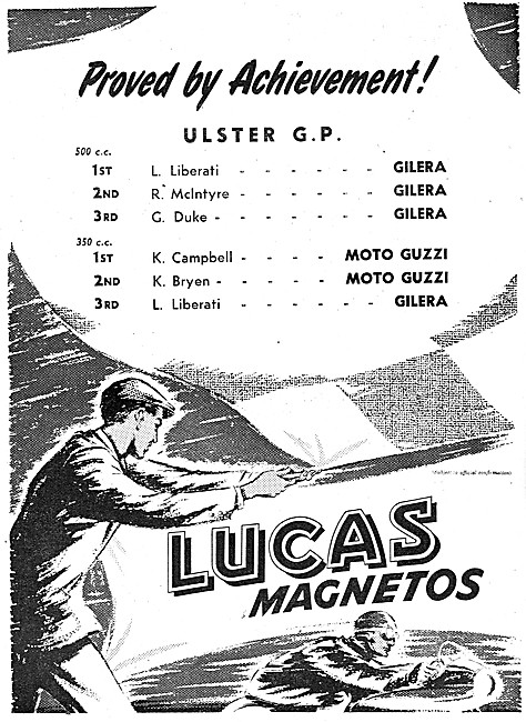 Lucas Motorcycle Magnetos 1957 Advert                            