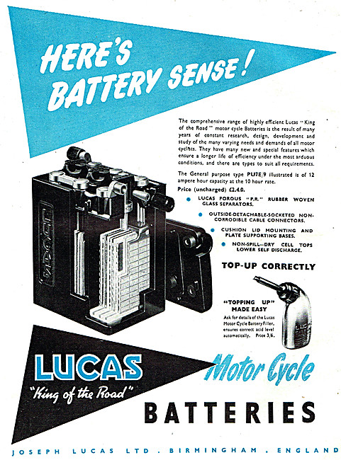 Lucas Motorcycle Batteries - Lucas Batteries                     