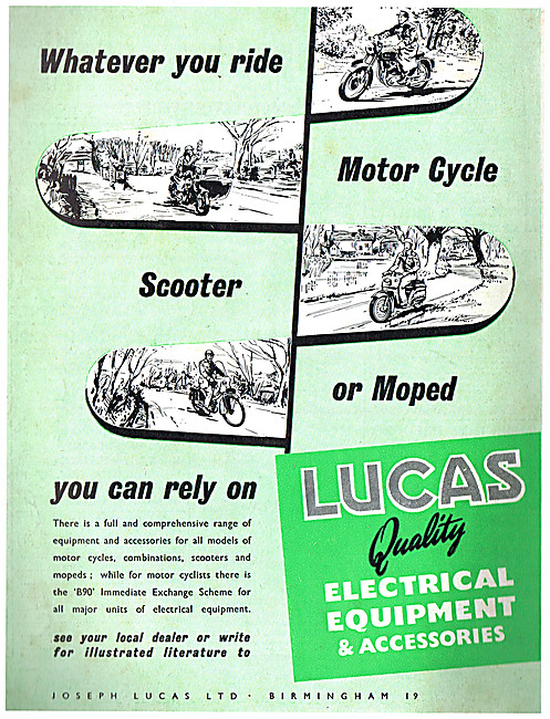 Lucas Motor Cycle Batteries - Lucas Electrical Equipment         