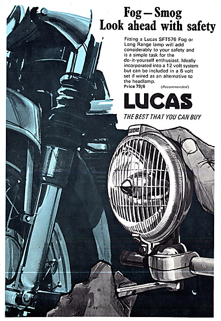 Lucas SFT576 Fog Lamps For Motor Cycles                          