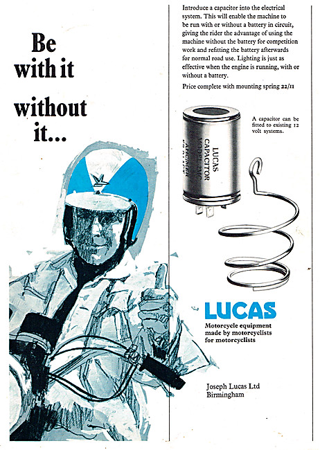 Lucas Motor Cycle Capacitors - Lucas Batteries                   