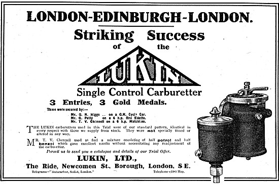 Lukin Single Control Carburetter                                 