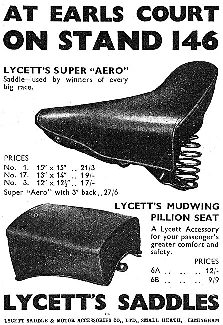 Lycett Motor Cycle Saddles - Lycett Mudwing Pillion Seat         