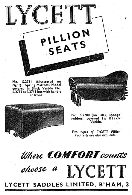 Lycett Pillion Seats                                             
