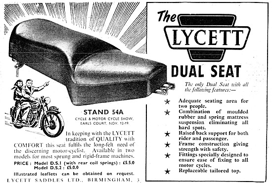 Lycett Dual Seat D.S.1                                           