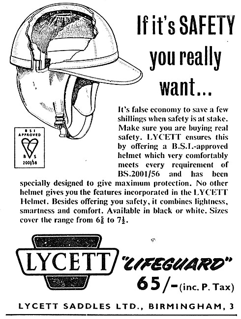 Lycett Lifeguard Motor Cycle Helmet                              
