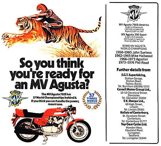 MV Agusta Motor Cycles - 1977 MV Agusta 750S                     