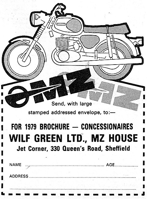 MZ Motor Cycles - Wilf Green Concessionaires                     