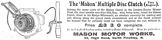 Mabon Gear - Mabon Multiple Disc Clutch 1911                     