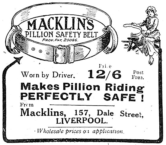 Macklins Pillion Safety Belt                                     