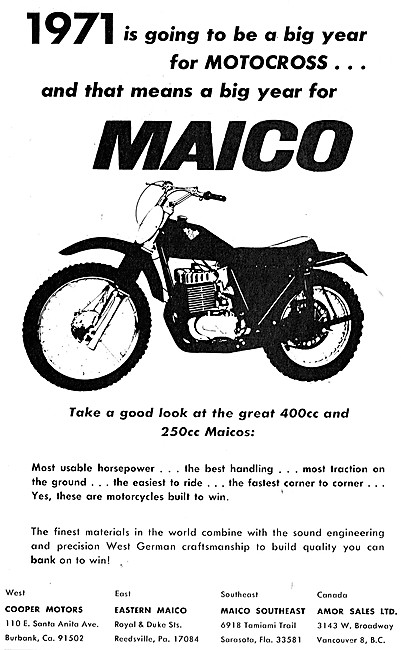 1970 Maico Motocross Motor Cycles                                