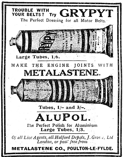 Metalastene Grypyt Prevents Belt Slippage - Alupol Gasket Sealant