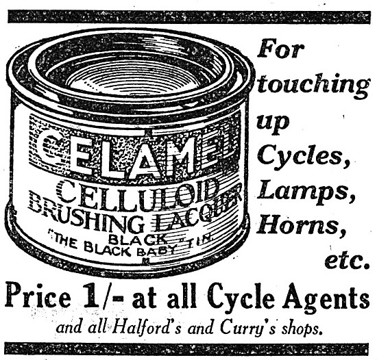 Celamel Celluloid Brushing Lacquer 1929                          