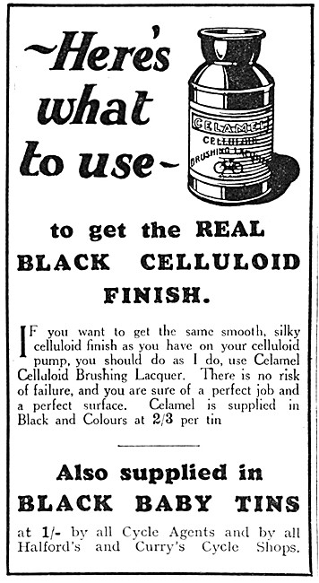 Celamel Black Celluloid Brushing Lacquer                         