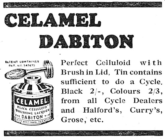Celamel Dabiton Celluloid Motor Cycle Touch Up Paint             