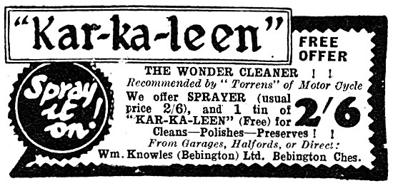 Kar-Ka-Leen Motor Cycle Cleaner                                  