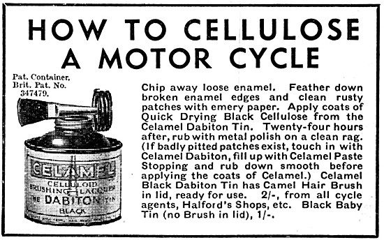Celamel Dabiton Black Baby Cellulose Tin 1934 Advert             