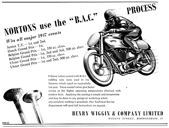 Henry Wiggin BAC Welding Wire Coating For Exhaust Valves         