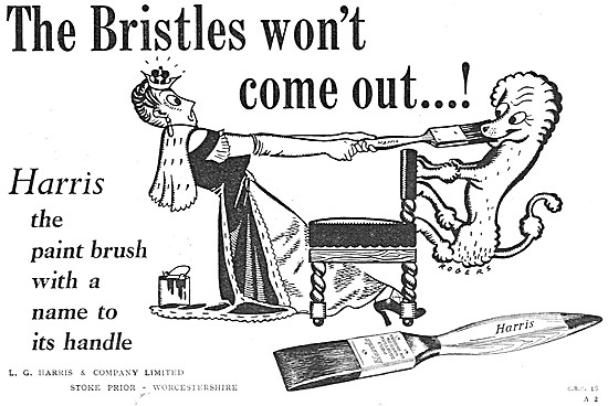 Harris Paint Brushes 1949 Advert                                 