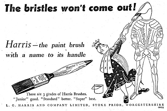 Harris Paint Brushes 1950 Advert                                 
