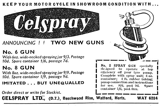 Celspray Paint Spray Guns - Celspray No.8 Gun 1957               