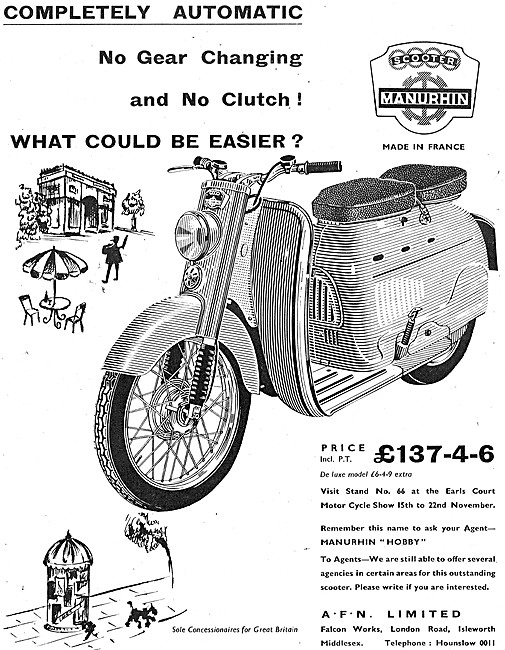 1958 Manurhin Motor Scooters - Manurhin Hobby                    
