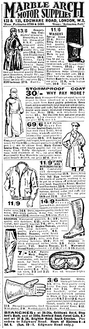 Marble Arch Motor Cycle Parts & Accessories. 1931 Advert         
