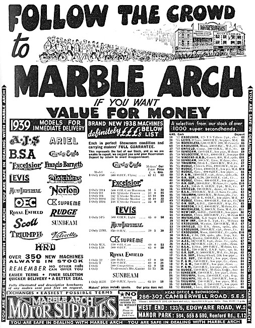 Marble Arch Motor Cycles Sales                                   
