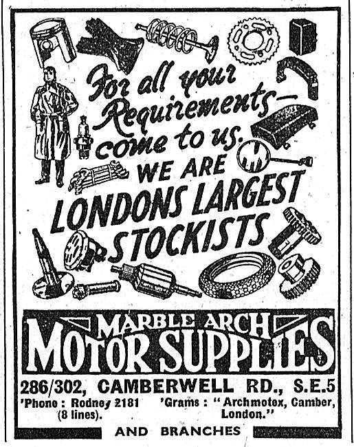 Marble Arch Motor Cycles Sales & Parts                           