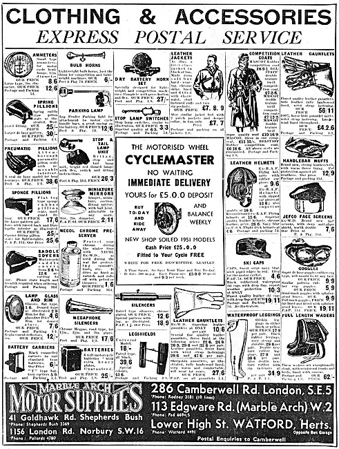 Marble Arch Motor Cycles Sales & Parts - Cyclemaster             