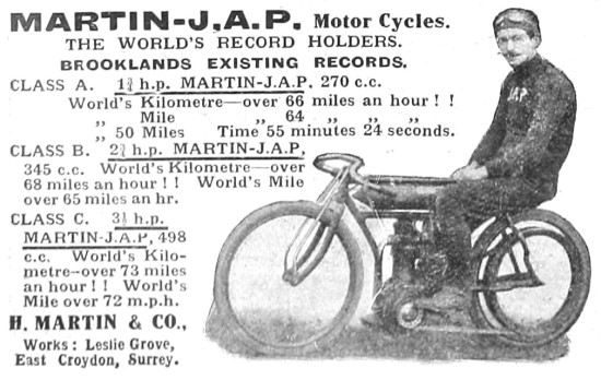 Martin-JAP Sporting Motor Cycles                                 