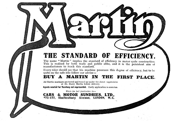 Martin Motor Cycles                                              