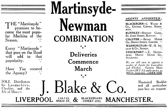 Martinsyde-Newman Motor Cycles                                   