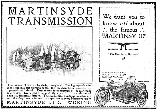 1922 Martinsyde Motor Cycles                                     