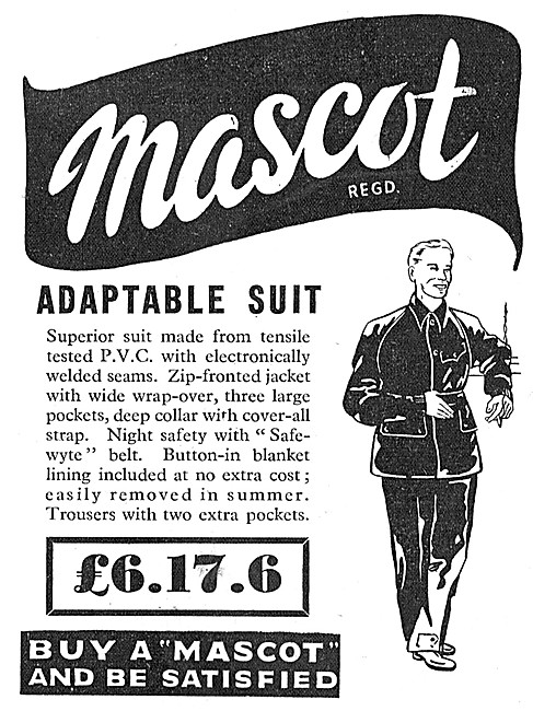 Mascot Motor Cyclists Suits 1957 Pattern                         
