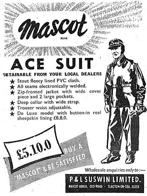 Mascot Motor Cycle Suits - Mascot Ace Motorcycle Suit 1957 Style 