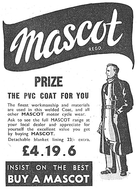 Mascot Prize PVC Motor Cycle Coat                                
