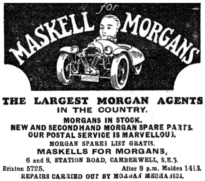 Maskell For Morgans. 6 Station Rd, Camberwell. 1931 Advert       