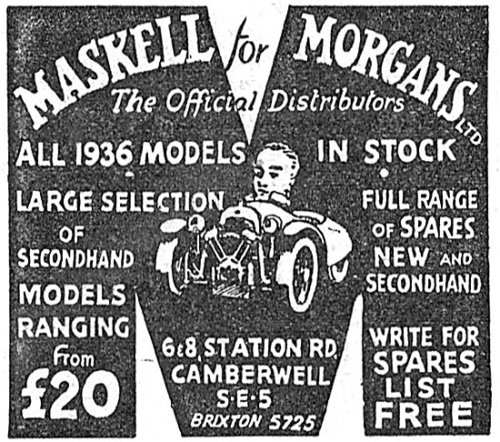 Maskell Morgan Car Sales 1935                                    
