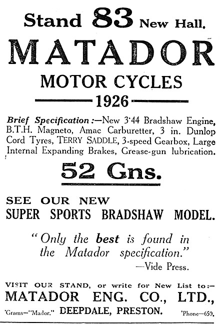 Matador Motor Cycles                                             