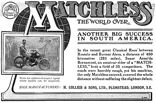 1913 Matchless Motor Cycles                                      