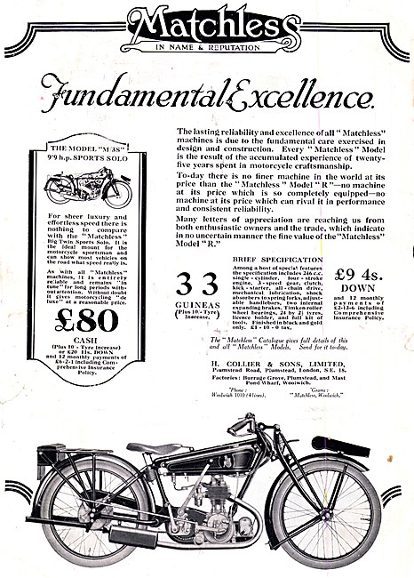 Matchless Model M 3S 9.9 hp 1926                                 