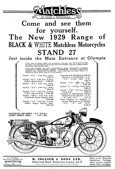Matchless R.3 2.46 hp Twin-Port Sports Solo Motor Cycle          